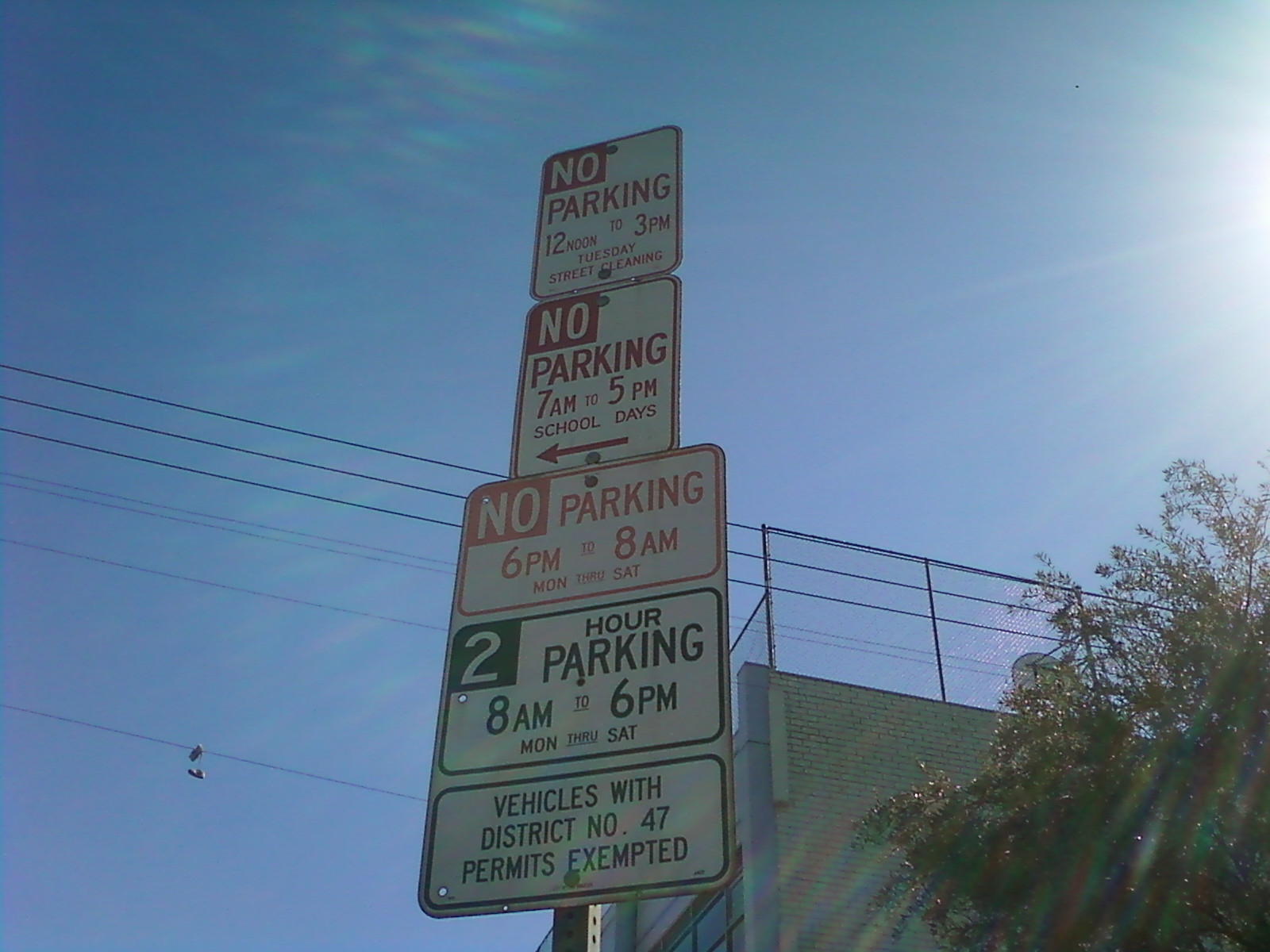 War Zone House parking-sign